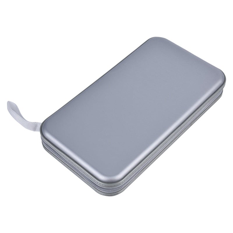 alavisxf xx CD Holder, 72 Capacity CD/DVD Case Holder Portable Wallet Storage Organizer Hard Plastic Protective Storage Holder for Car Travel(72 Capacity, Grey 72) - Image 5